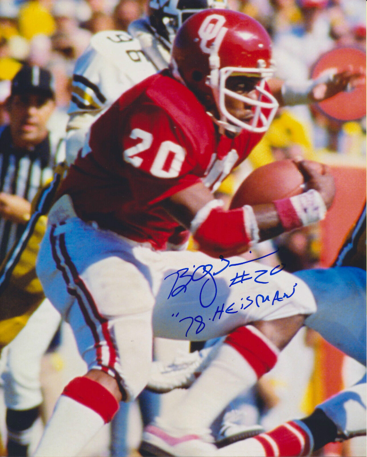 Billy Sims Autographed 8x10 Oklahoma Sooners#3