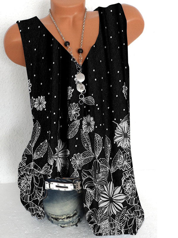 Women Long Sleeve V-neck Graphic Floral Printed Top