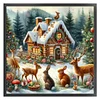 Christmas Cottage-11CT Stamped Cross Stitch 45*45cm/17.72*17.72in