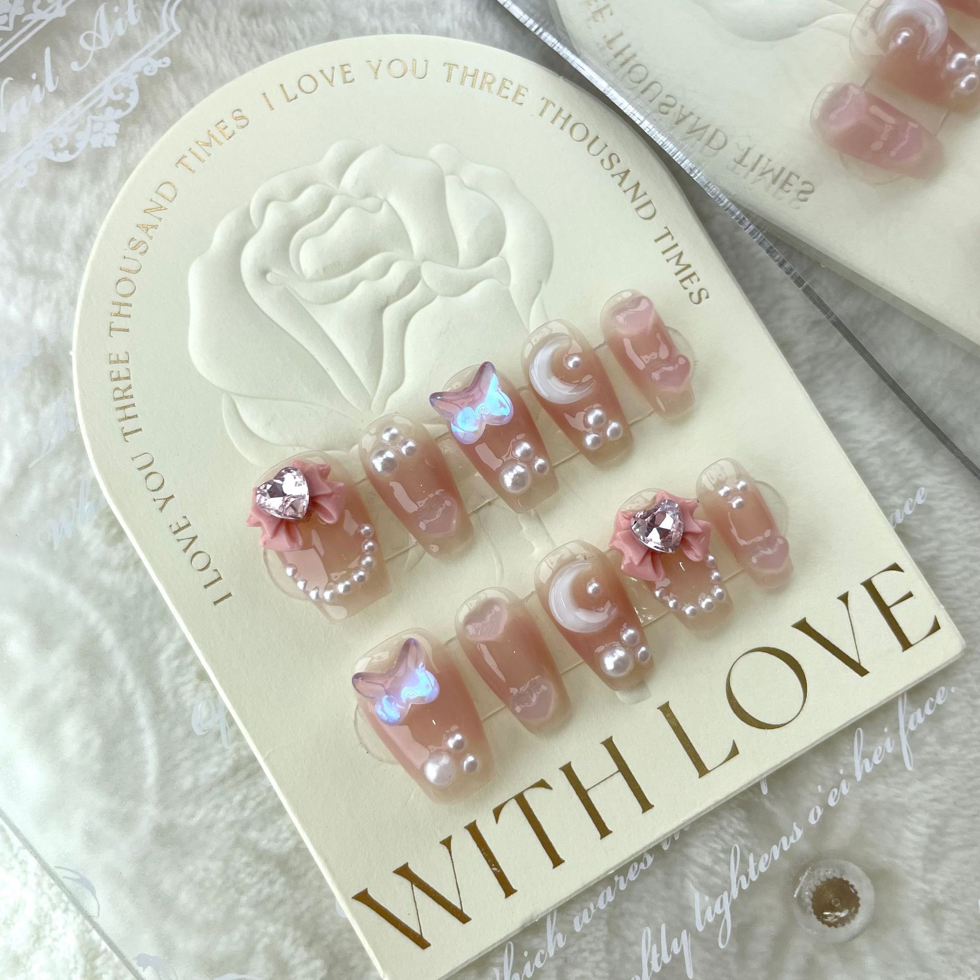 Mature Women Butterfly Finished Product Nail Patch
