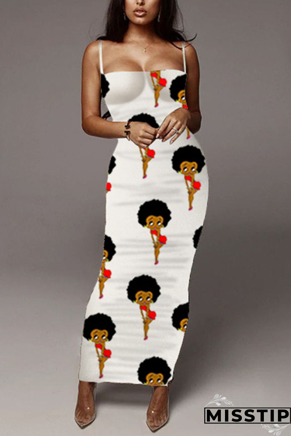Butterfly Sexy Fashion Printed Sling Long Dress