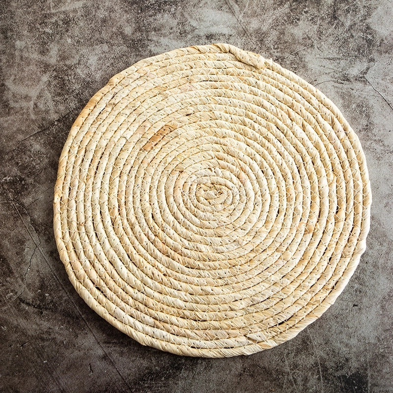 Casual Solid Color Straw Placemat