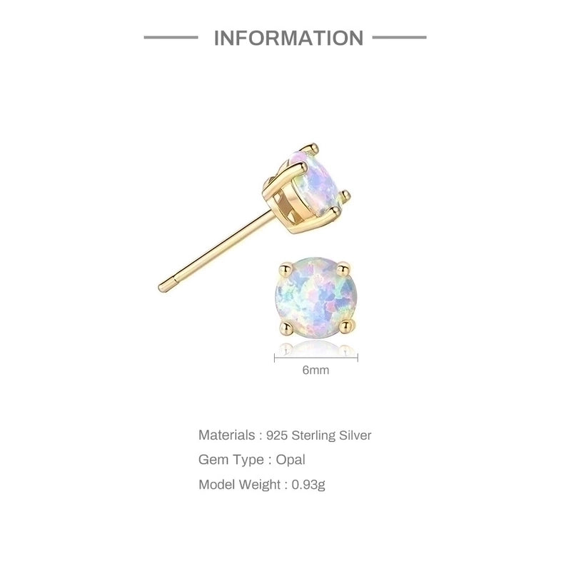 1 Pair 925 Sterling Silver Geometric Ear Studs