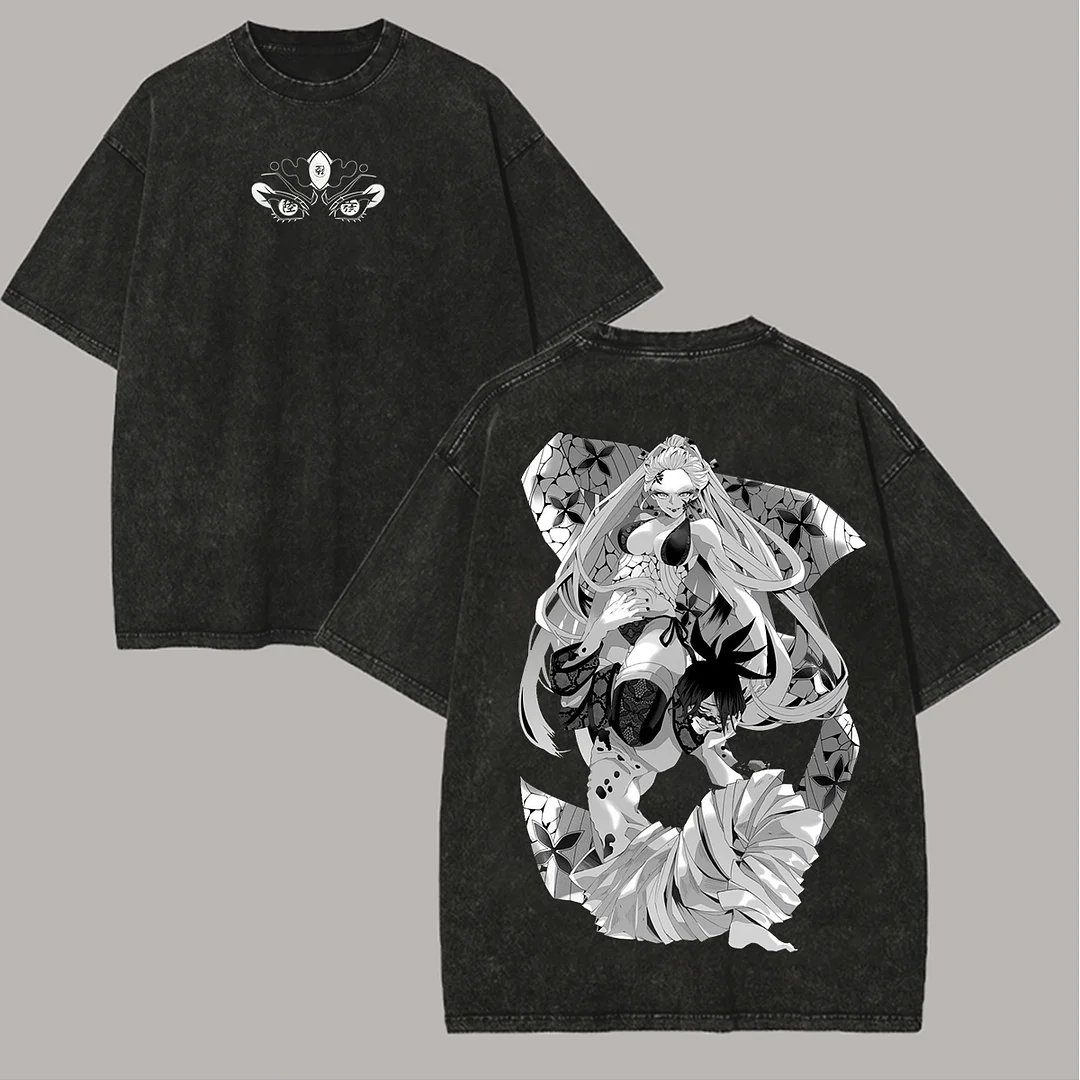 Demon Slayer Printed Unisex Washed T-Shirt