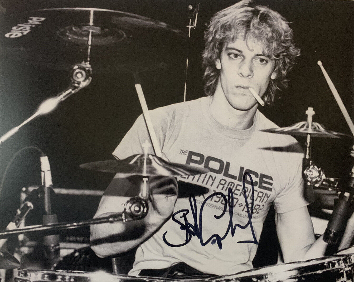 STEWART COPELAND SIGNED 8x10 Photo Poster painting THE POLICE BAND DRUMMER AUTOGRAPH COA