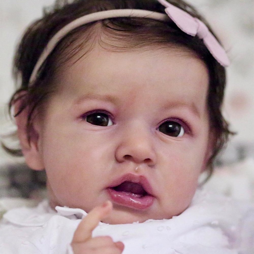 20" Reborn Girl Baby Doll Lillian "Breathes" or "Coos" And Has A "Heartbeat"