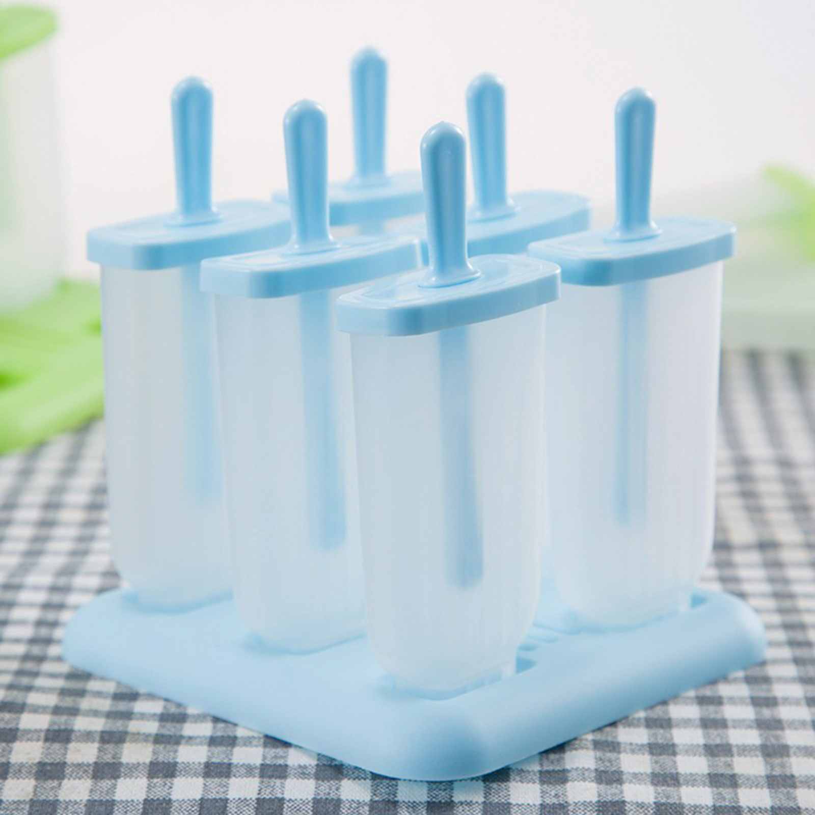 

Popsicle Mold, Easy Release Ice Pop Maker, 6 Cavities Ice Cream Mold (Blue), 501 Original