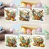 6PCS Diamond Painting Easter Egg Greeting Card Kit for Birthdays Thanksgiving & Special Occasion