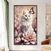 Flowers Cat - Diamond Painting - Full Round Drill (Canvas|40*70cm)