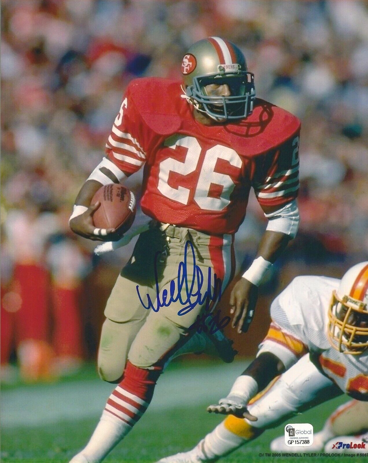 Wendell Tyler Signed 49ers Football 8x10 Photo Poster painting Picture Autograph Super Bowl XIX