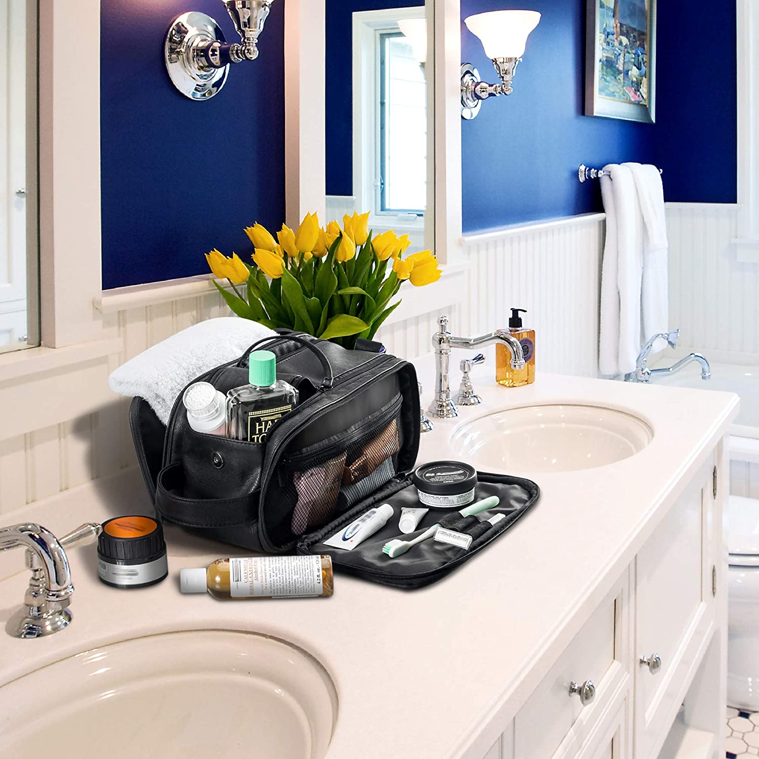 Toiletry Bag for Men or Women - Dopp Kit For Travel.