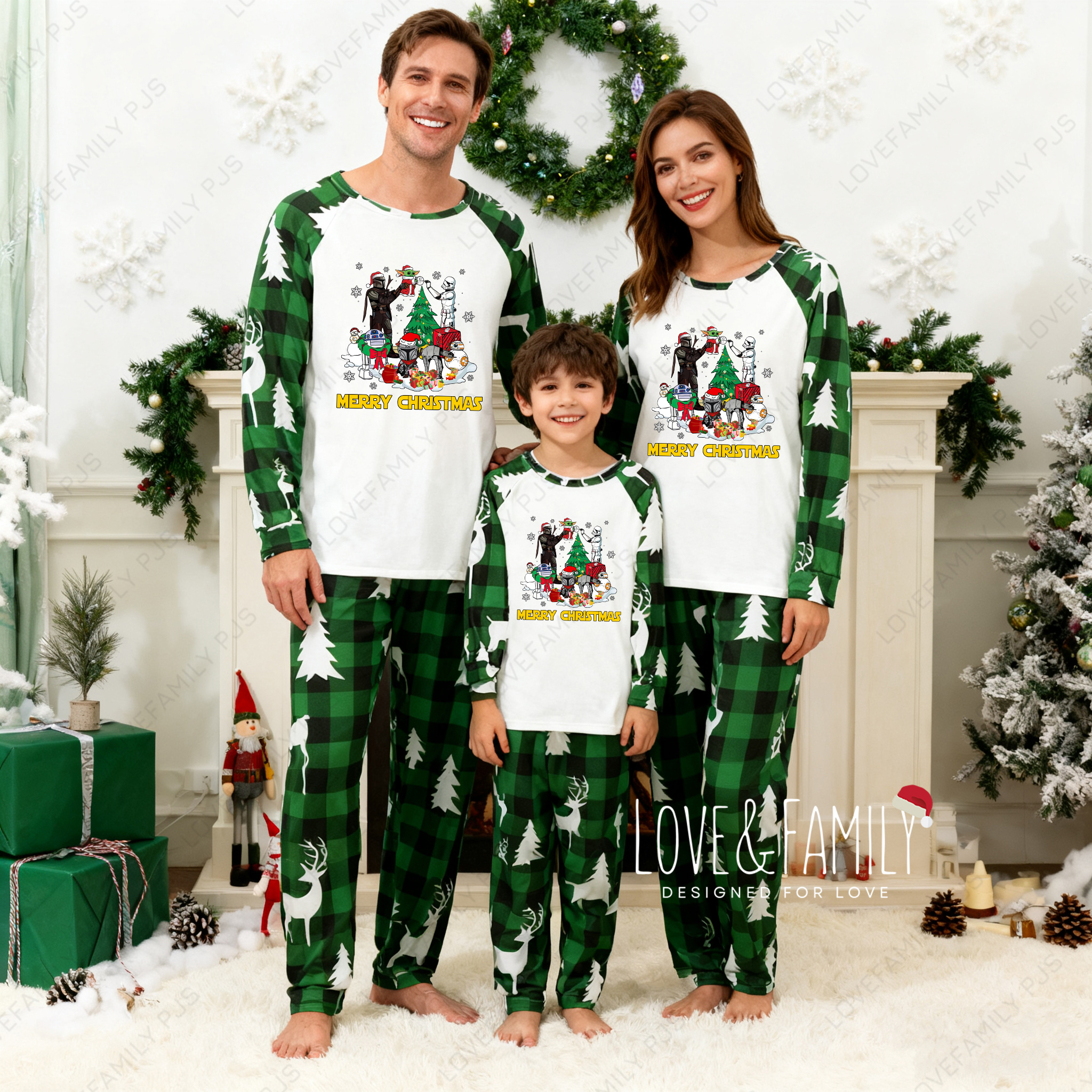 Star Wars Xmas Element Print Matching Family Pajamas