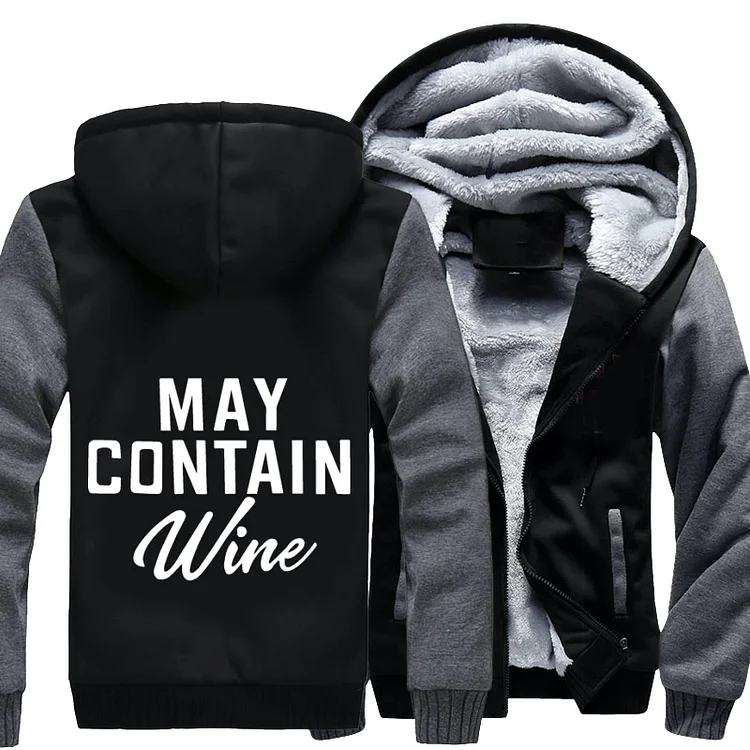 May Contain Wine, Beer Fleece Jacket