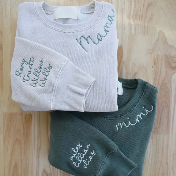 Vintage Personalized Embroidered Crewneck Sweatshirt