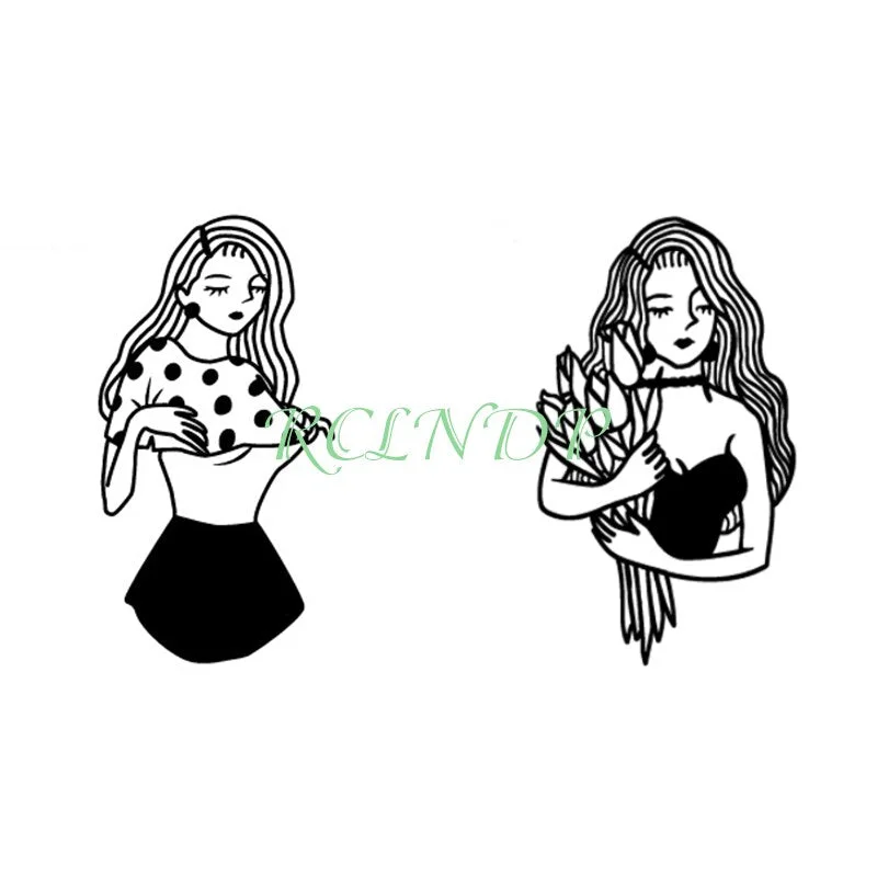 Waterproof Temporary Tattoo Sticker old school sexy love heart pattern Fashion Small Art Flash Tatto Fake Tatoo for Women Men