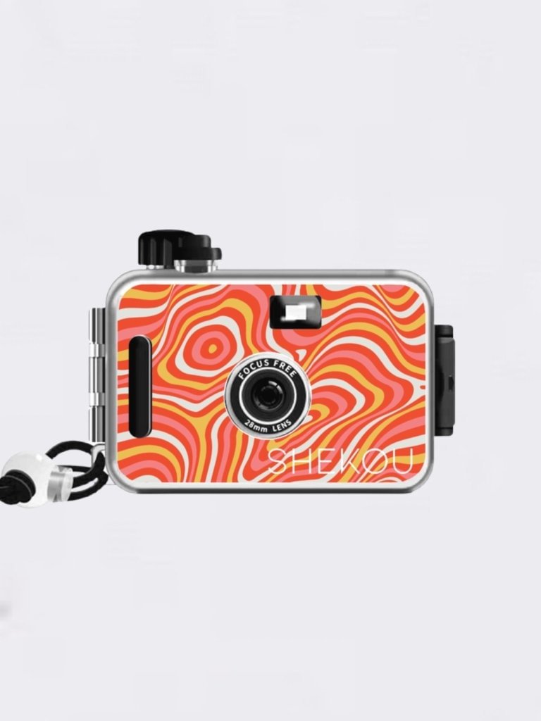 Reusable 35mm Film Camera- Orange Swirls