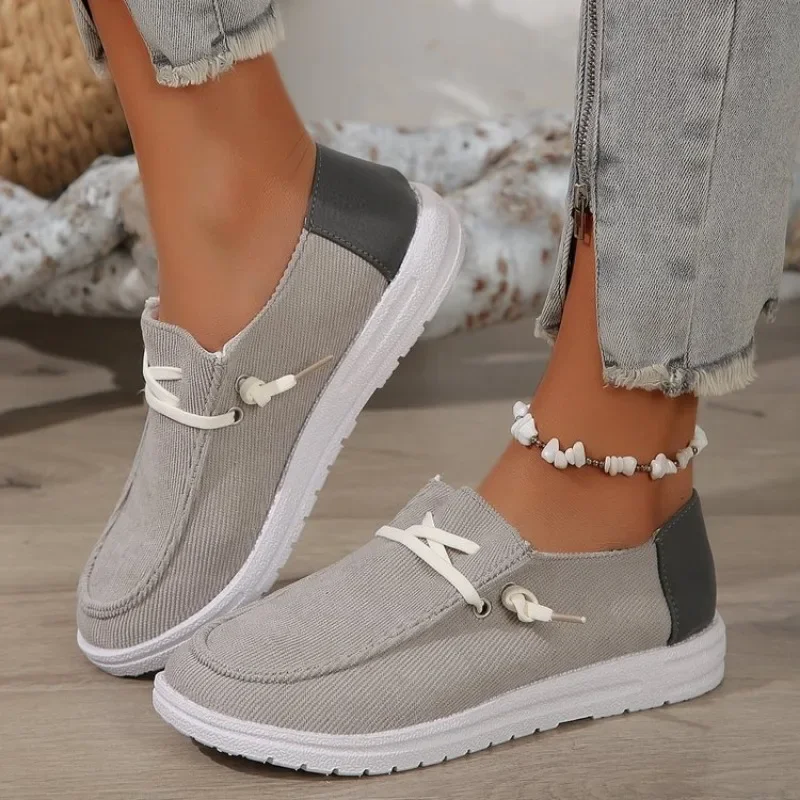 Zhungei Fashion Casual Plus Size Flats Shoes Women Work Shoes Comfortable for Work Breathable Loafers Sneakers Zapatos De Mujer