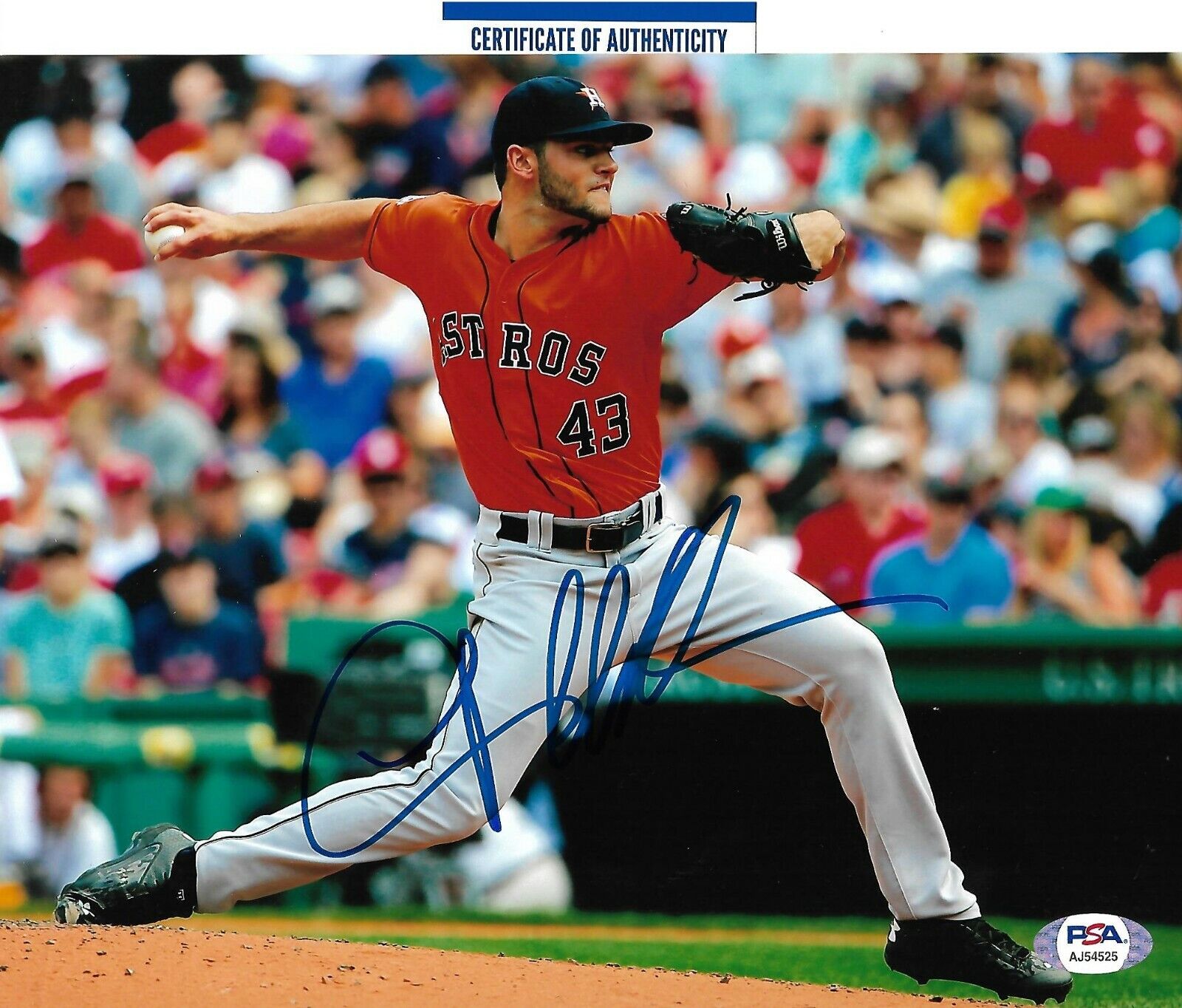 LANCE McCULLERS signed WORLD SERIES HOUSTON ASTROS 8X10 Photo Poster painting w/ COA PSA AJ54525