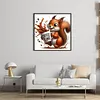 Coffee Squirrel-11CT Stamped Cross Stitch 40*40cm/15.75*15.75in tapestrymarket