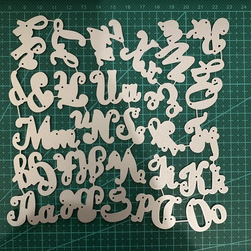 Alphabet Letters Decoration Metal Steel Frames Cutting Dies DIY Scrap Booking Photo Album Embossing Paper Cards