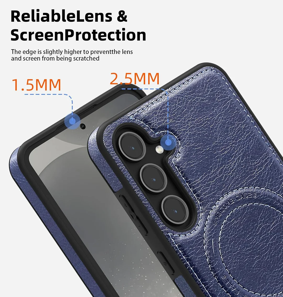 Samsung Galaxy Z Fold 6 Leather Case Magnetic Protective Case Holder Phone Case