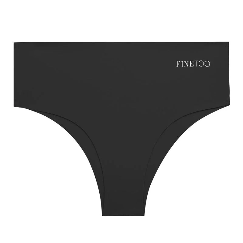 FINETOO Seamless Women's  Ice Silk Pantys High Waist Woman Femme Brief Underpants For Girl M-2XL Comfort Lingerie Panties Summer