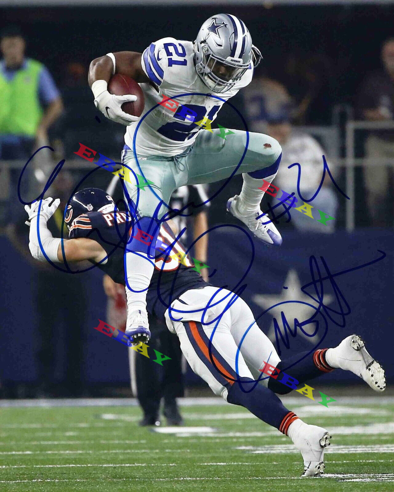 Ezekiel Elliott Dallas Cowboys Autographed Signed 8x10 Photo Poster painting Reprint