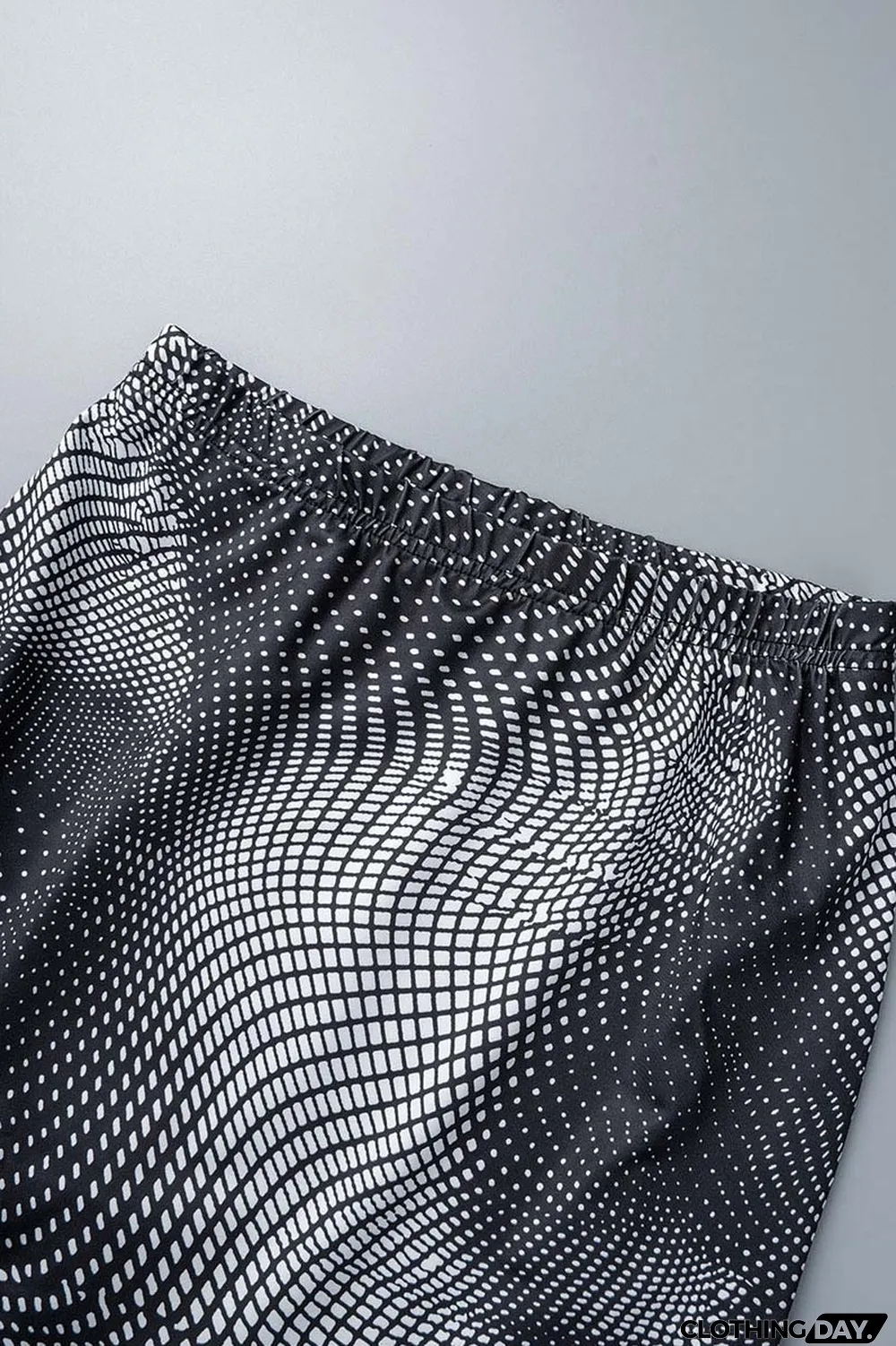 Grey Casual Street Polka Dot Hollowed Out Half A Turtleneck Long Sleeve Two Pieces