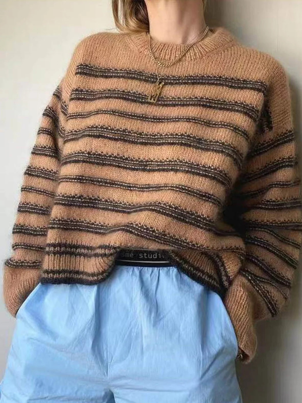 Vintage Striped Knitted Sweater / DarkAcademias /Darkacademias