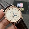 Jaeger-LeCoultre Master Ultra Thin Moon 1362511 Ivory Dial on Brown Leather Strap Super Clone