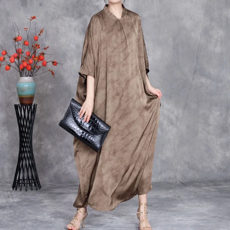 Vintage Irregular Bat Sleeve Gown Dresses