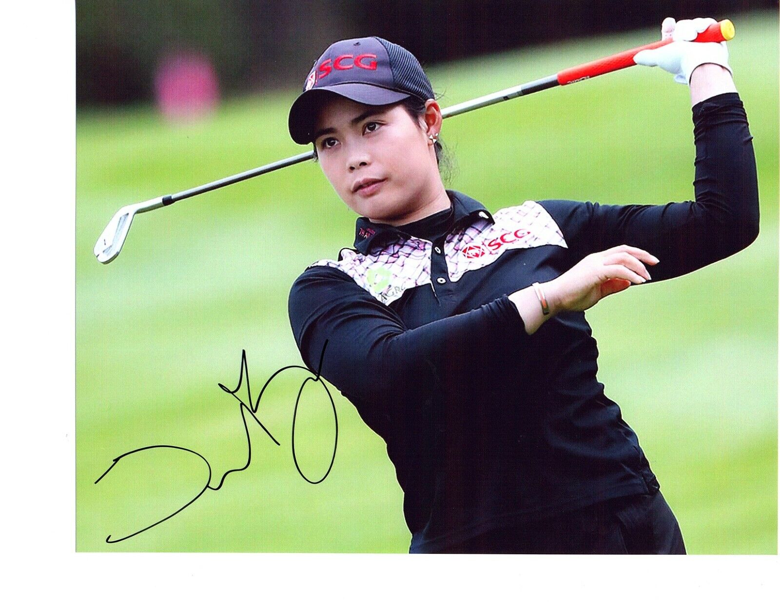 Moriya Jutanugarn LPGA star hand signed autographed 8x10 golf Photo Poster painting Thailand#