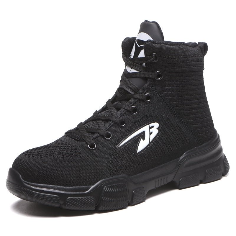 Indestructible Ryder Shoes Men and Women Work Safety Shoes Steel Toe Cotton High-Top Ankle Boots Puncture-Proof Work Sneakers