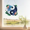 Acryl Yin Yang Diagramm von Fischen, die im Wasser spielen - 5d DIY Handwerk Anh&auml;nger