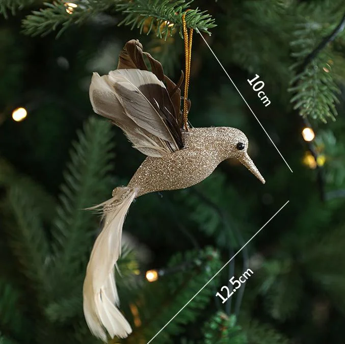 🪶Colorful Feather Simulated Bird Christmas Tree Decoration