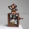 Monkey Wooden Music Box Gifts for Lover Girls Boyfriend Girlfriend Wife Mom Husband Birthday Valentine Anniversary Christmas Wedding Thanksgiving Mechanism Musical Boxes
