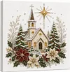 (30x30cm)DIY Pearl Painting Framed Church Handmade Pearl Material Art Kit Living Room Decor