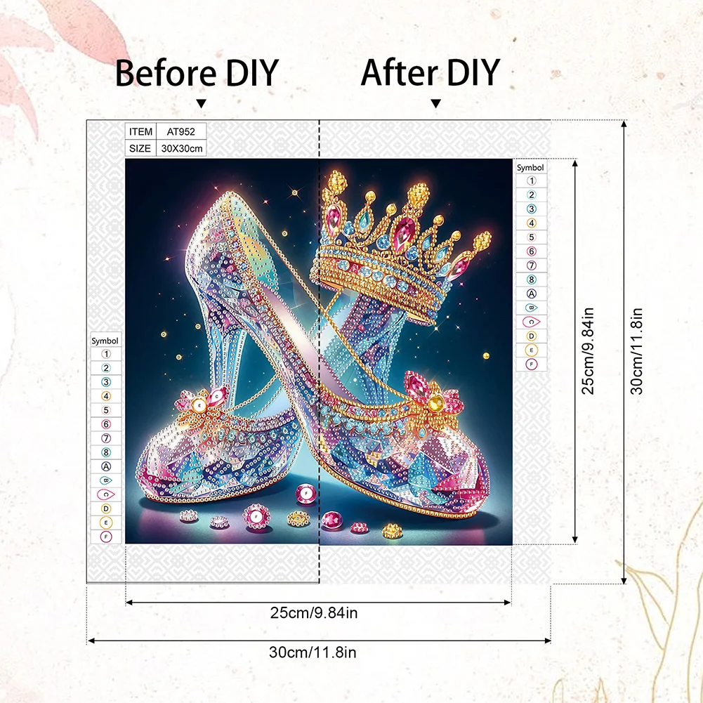 Diamond Painting - Partial Special Shaped Drill - Crystal High Heels(Canvas|30*30cm)