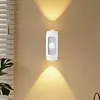 LED Magnetic Night Light Motion Sensor Wall Lamp Wireless Closet Light Rechargeable Magnetic Dimmable Step Lamp for Bedroom Hallway Stairs Lighting