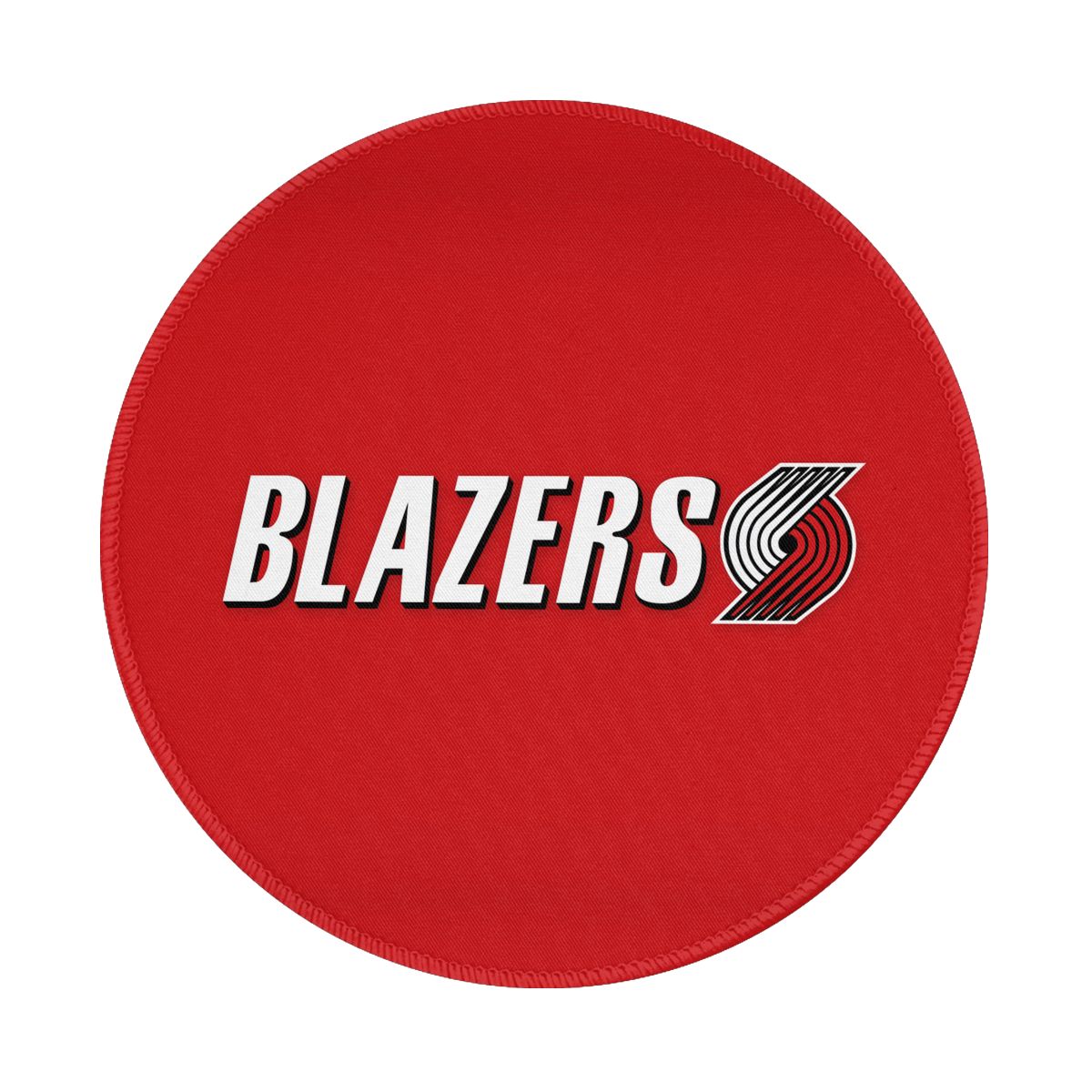 Portland Trail Blazers Red Waterproof Round Mouse Pad for Wireless Mouse