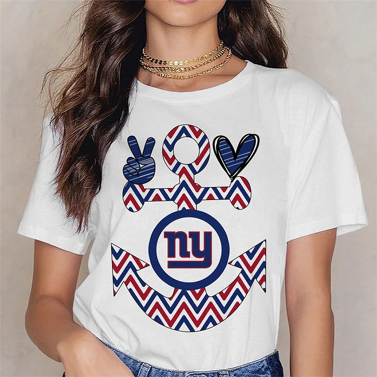 New York Giants Women's White Relaxed T-Shirt