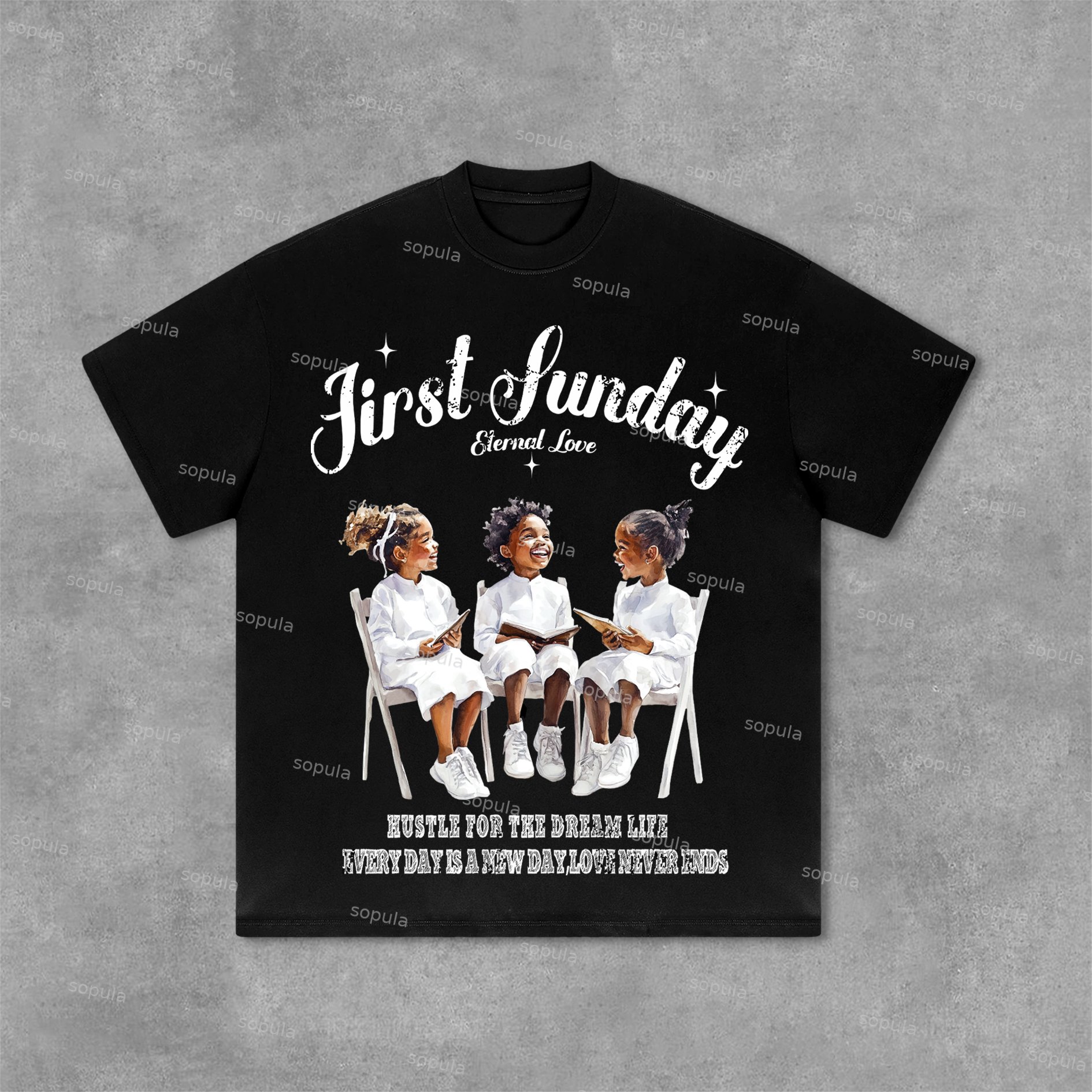 Sopula First Sunday Graphics Print Cotton T-Shirt