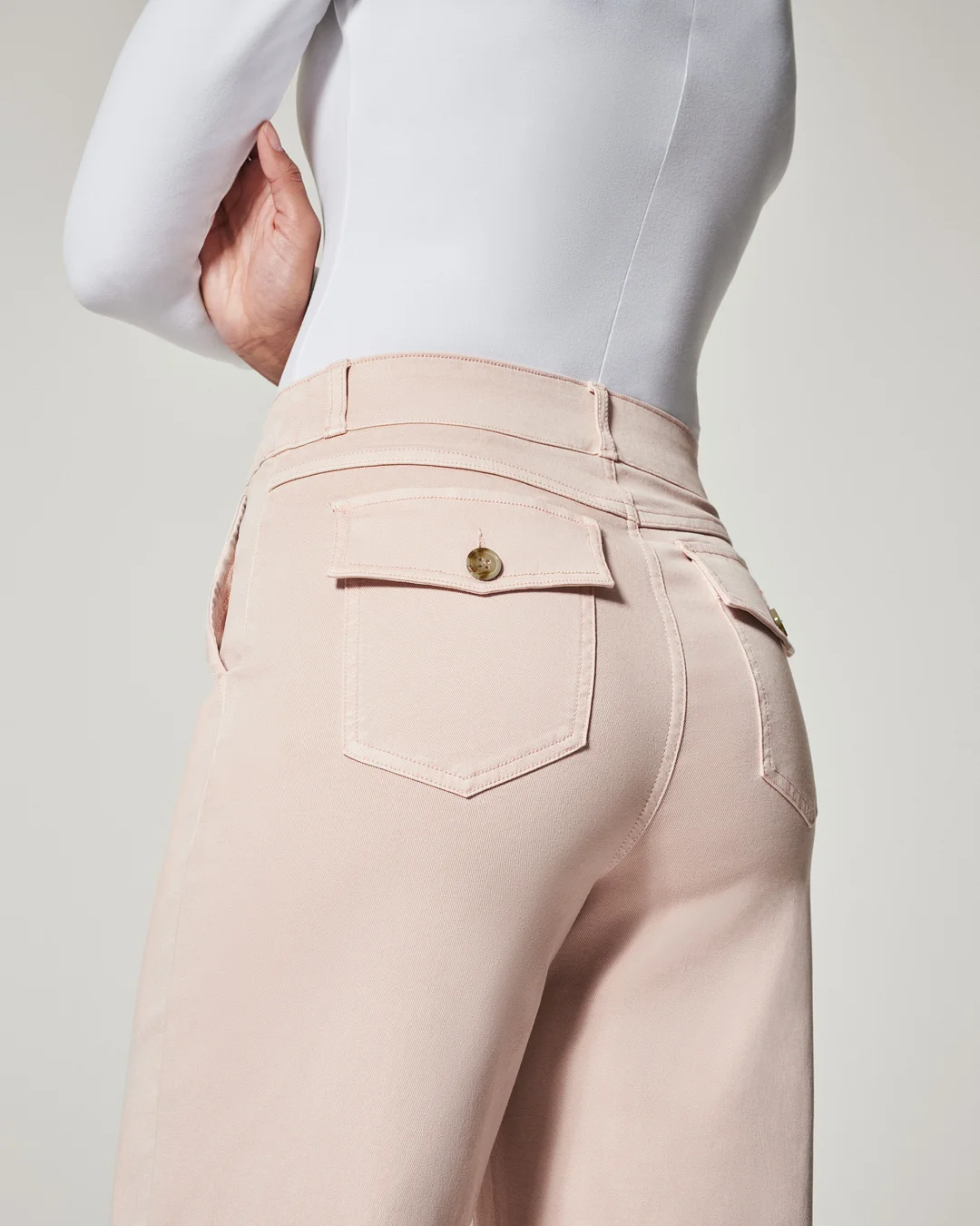 Stretch Twill Cropped Wide Leg Pant