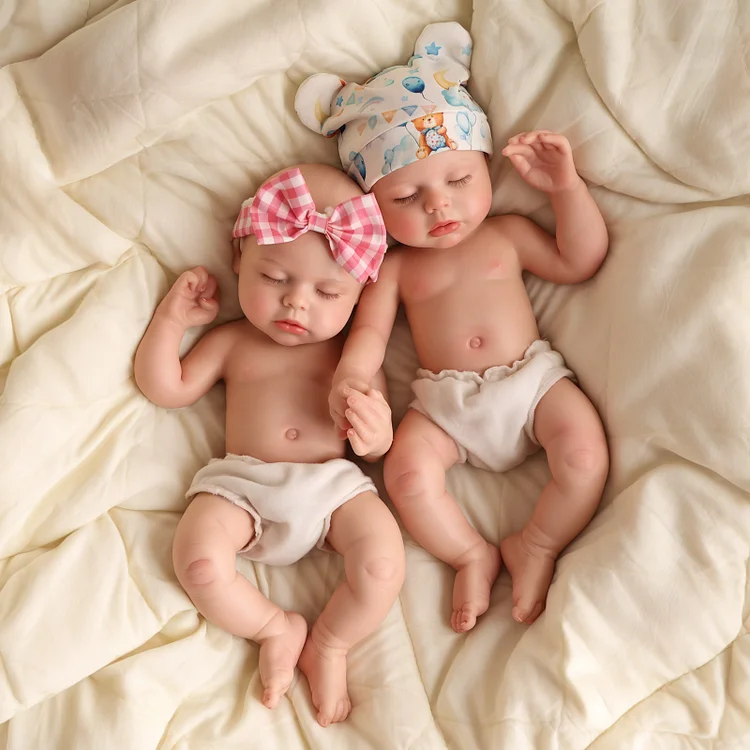 Babeside Realistic Silicone Baby Lucy 16'' Little Infant Twins Best Gift for Kids