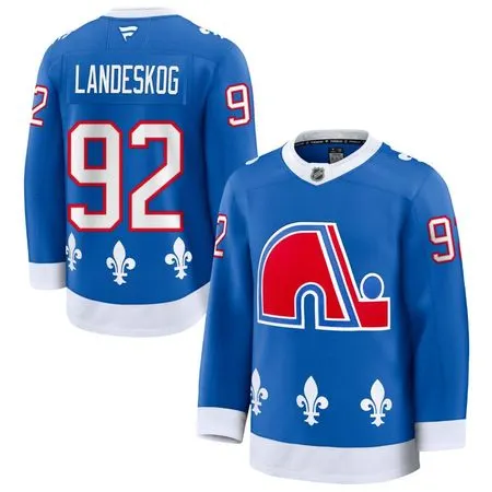 Men's Colorado Avalanche #92 Gabriel Landeskog Blue Alternate Heritage Premium Jersey