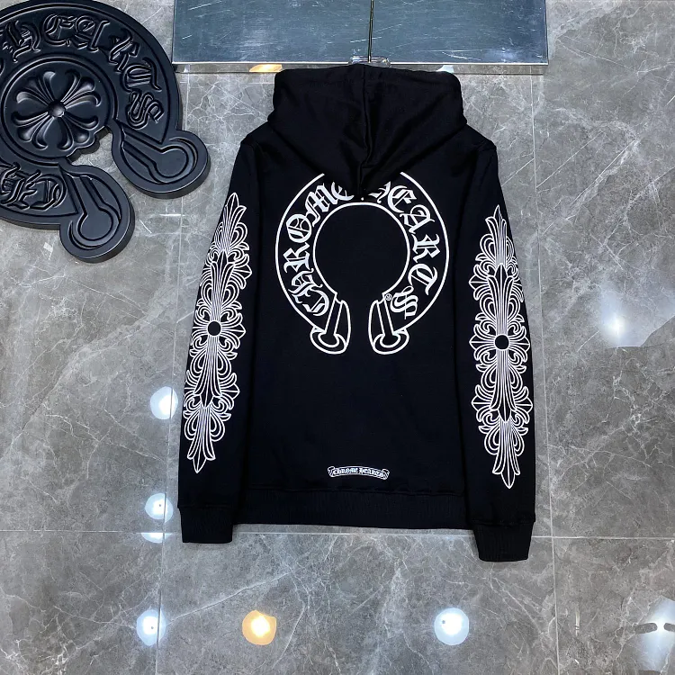 Chh Chrome Hearts Hoodie Cardigan Loose Print Sweatshirts Spring Plus Size Sports Retro Fashion Slim