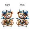 Diamond Painting Acrylic Sailing Bear Desktop Ornaments for Home Decor