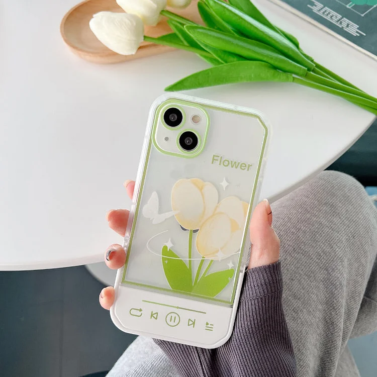 Kawaii Flower Hidden Stand Phone Case Collection