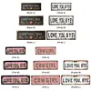 Love You Bye Vintage Floral Wall Plaque Street Sign for Home/Living Room/Bedroom