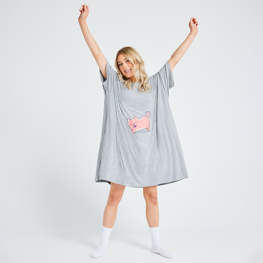 Yoga Cat Oodie Sleep Tee